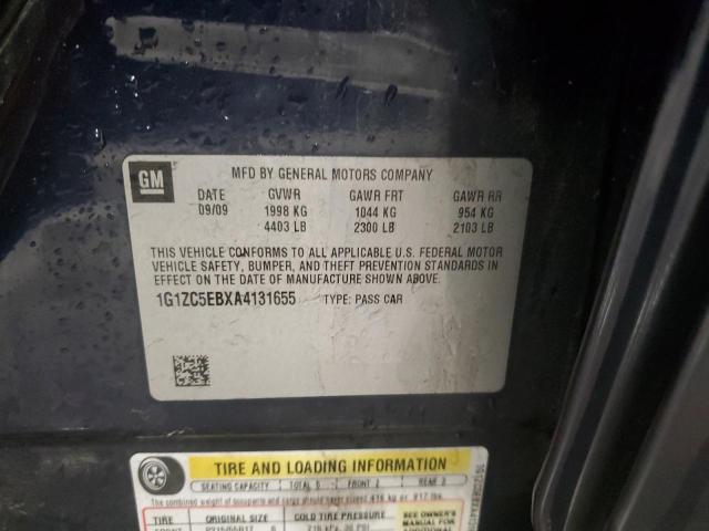 1G1ZC5EBXA4131655 - 2010 CHEVROLET MALIBU 1LT 蓝色 照片 12