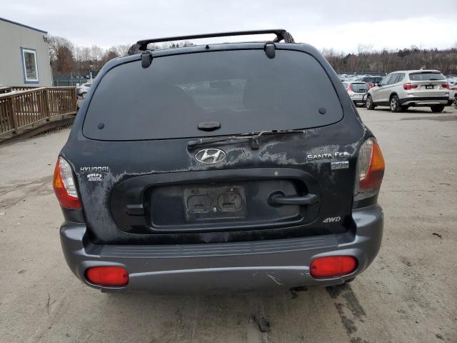 KM8SC73E24U706994 - 2004 HYUNDAI SANTA FE GLS BLACK photo 6