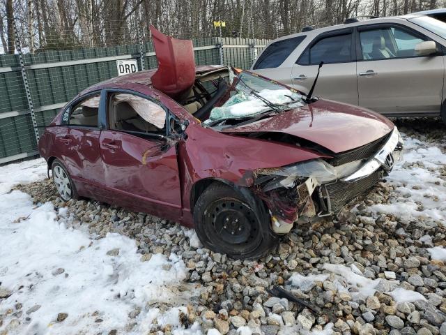 19XFA16539E011157 - 2009 HONDA CIVIC LX RED photo 4