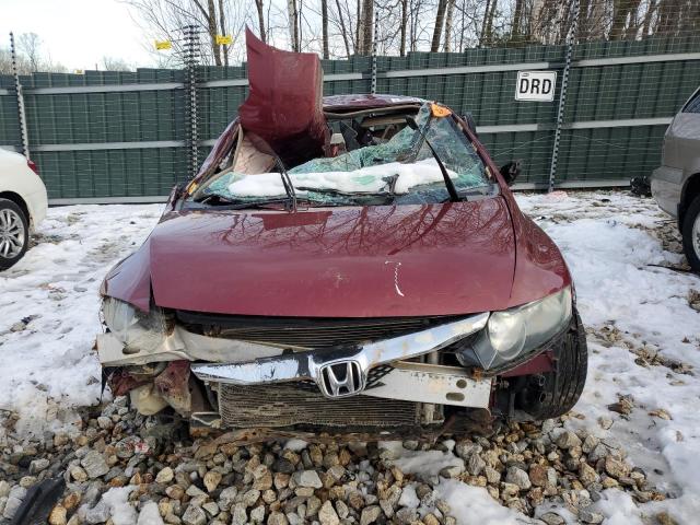 19XFA16539E011157 - 2009 HONDA CIVIC LX RED photo 5