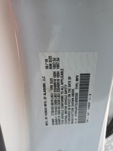 5FNRL6H73LB002592 - 2020 HONDA ODYSSEY EXL WHITE photo 14