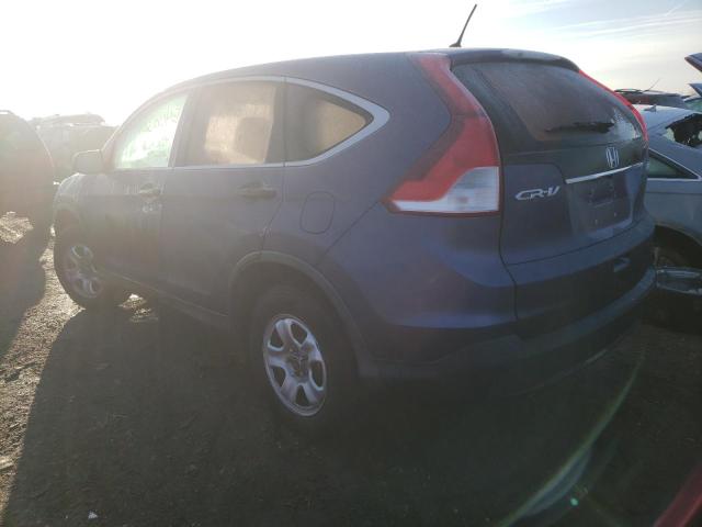 2HKRM4H33EH631076 - 2014 HONDA CR-V LX BLUE photo 2