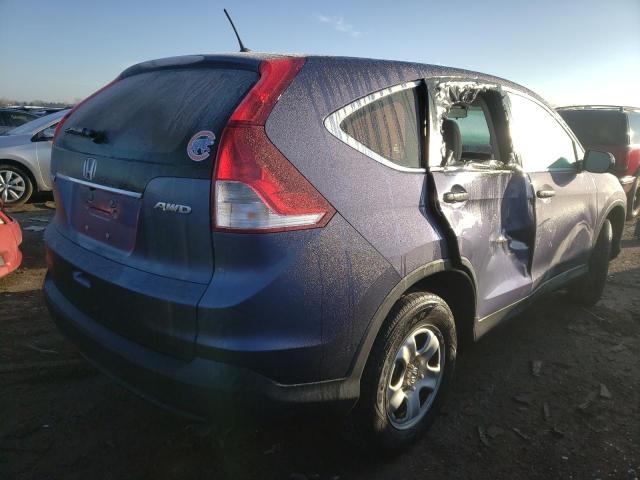 2HKRM4H33EH631076 - 2014 HONDA CR-V LX BLUE photo 3