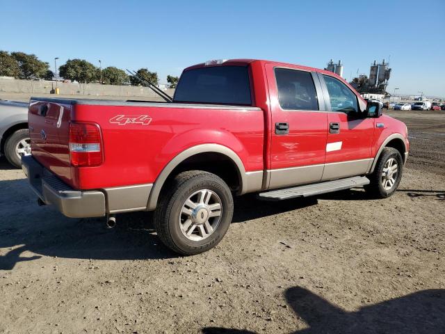 1FTPW14575KF04288 - 2005 FORD F150 SUPERCREW RED photo 3