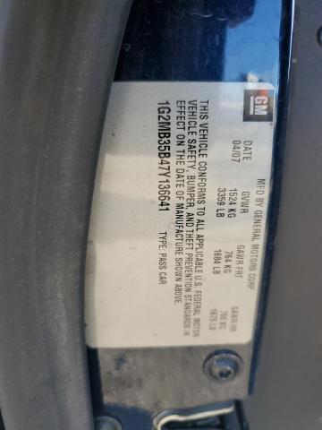 1G2MB35B47Y136641 - 2007 PONTIAC SOLSTICE BLACK photo 12