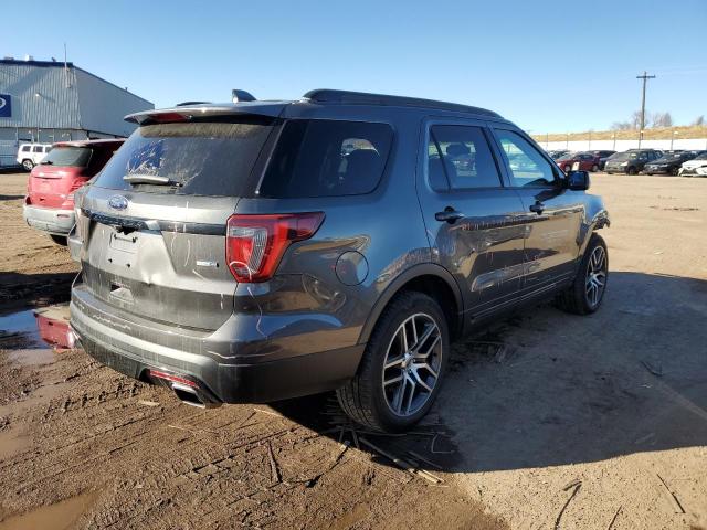 1FM5K8GT2HGB31489 - 2017 FORD EXPLORER SPORT GRAY photo 3