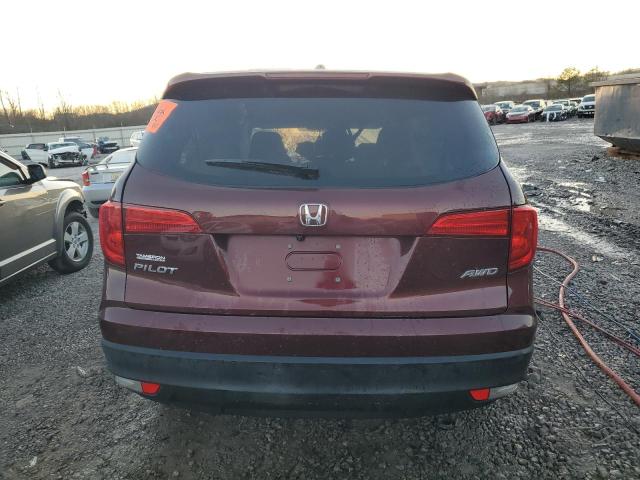 5FNYF6H74JB047377 - 2018 HONDA PILOT EXLN BURGUNDY photo 6