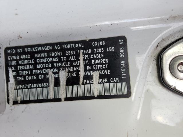 WVWFA71F48V045346 - 2008 VOLKSWAGEN EOS LUX 白色 照片 13