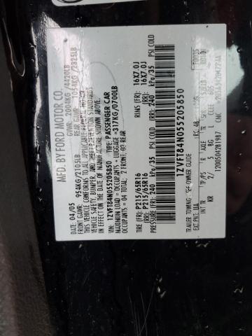1ZVFT84N055205850 - 2005 FORD MUSTANG BLACK photo 13