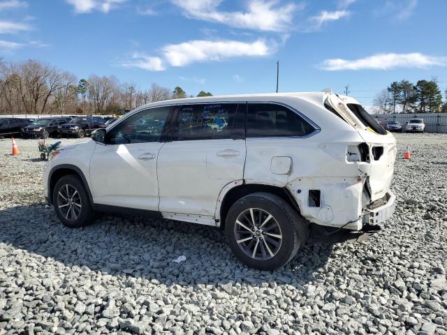 5TDKZRFH6KS568074 - 2019 TOYOTA HIGHLANDER SE WHITE photo 2