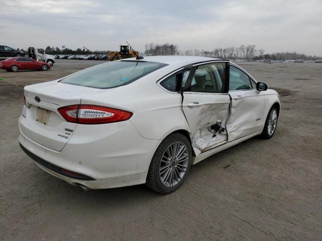 3FA6P0LU3ER202249 - 2014 FORD FUSION SE HYBRID WHITE photo 3