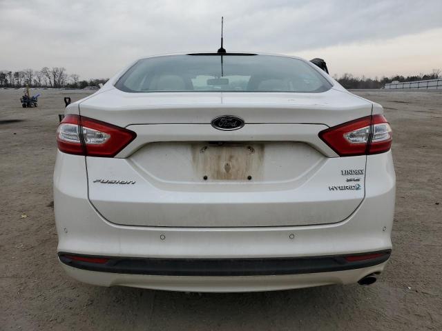 3FA6P0LU3ER202249 - 2014 FORD FUSION SE HYBRID WHITE photo 6