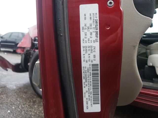 2C4RC1BG4DR583991 - 2013 CHRYSLER TOWN & COU TOURING წითელი ფოტო 13