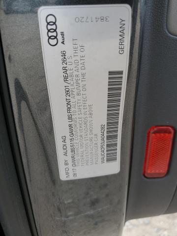 WAUC4CF53JA044282 - 2018 AUDI S5 PRESTIGE GRAY photo 12