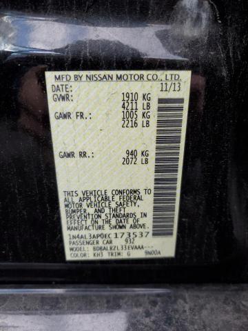 1N4AL3AP0EC173537 - 2014 NISSAN ALTIMA 2.5 BLACK photo 12