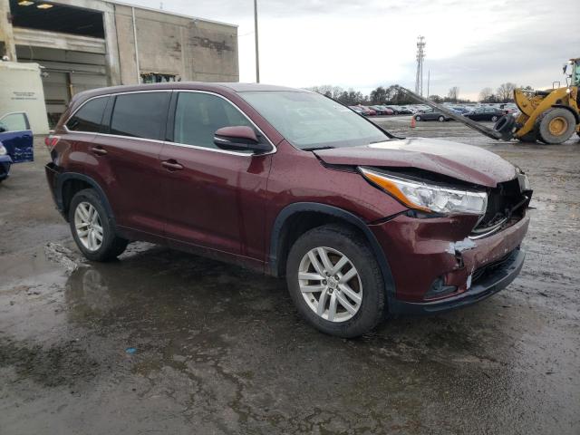 5TDZKRFH1FS051936 - 2015 TOYOTA HIGHLANDER LE RED photo 4