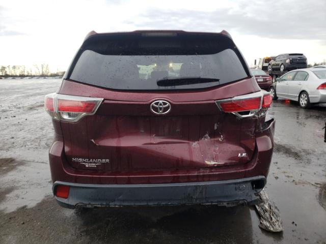 5TDZKRFH1FS051936 - 2015 TOYOTA HIGHLANDER LE RED photo 6