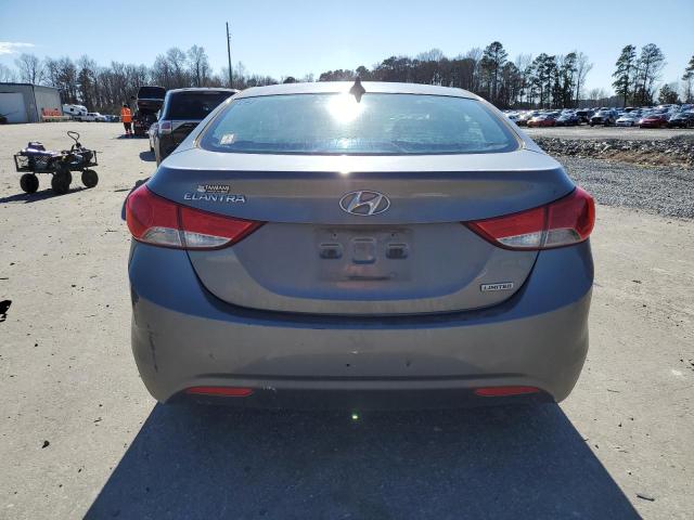 5NPDH4AEXCH149342 - 2012 HYUNDAI ELANTRA GLS GRAY photo 6