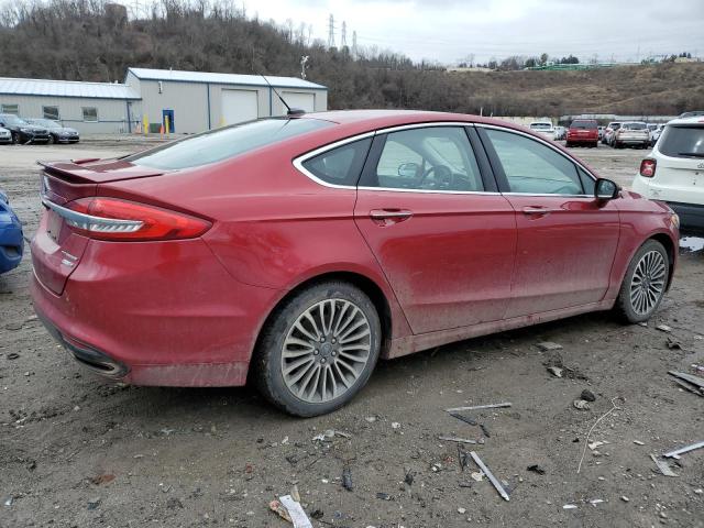 3FA6P0D92JR225364 - 2018 FORD FUSION TITANIUM/PLATINUM BURGUNDY photo 3