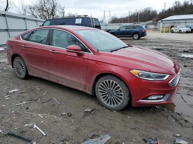 3FA6P0D92JR225364 - 2018 FORD FUSION TITANIUM/PLATINUM BURGUNDY photo 4