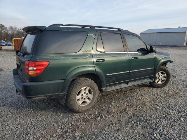 5TDZT38A82S058631 - 2002 TOYOTA SEQUOIA LIMITED GREEN photo 3