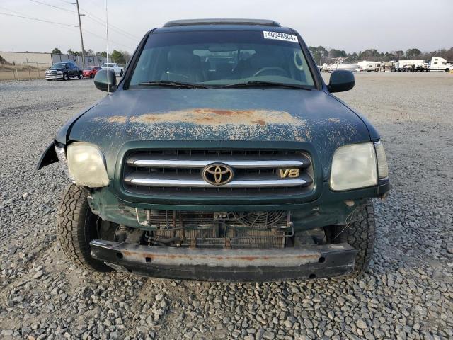 5TDZT38A82S058631 - 2002 TOYOTA SEQUOIA LIMITED GREEN photo 5