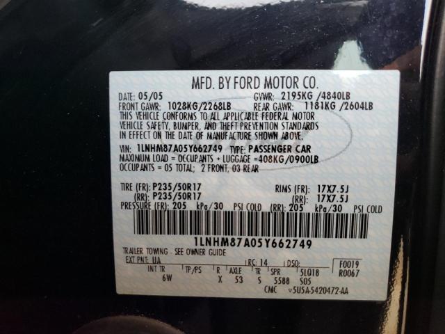 1LNHM87A05Y662749 - 2005 LINCOLN LS Qara foto 12