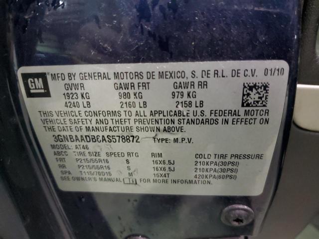 3GNBAADB6AS578872 - 2010 CHEVROLET HHR LS 蓝色 照片 12