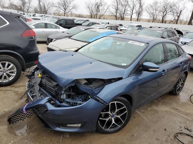 1FADP3H2XJL211040 - 2018 FORD FOCUS SEL BLUE photo 1
