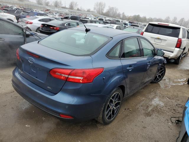 1FADP3H2XJL211040 - 2018 FORD FOCUS SEL BLUE photo 3