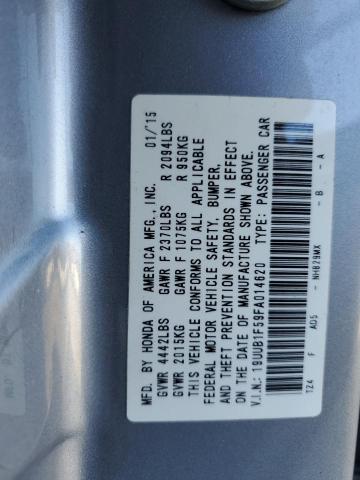 19UUB1F59FA014620 - 2015 ACURA TLX TECH SILVER photo 12