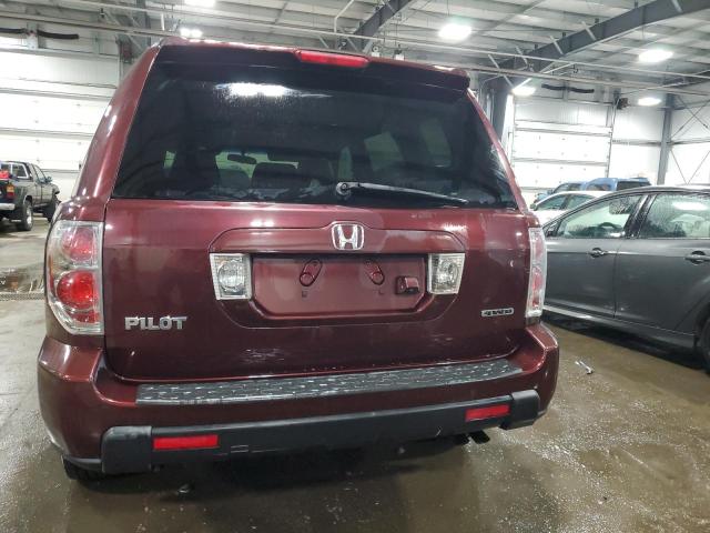 5FNYF18767B007197 - 2007 HONDA PILOT EXL BURGUNDY photo 6