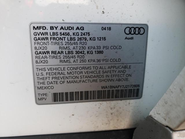 WA1BNAFY7J2172605 - 2018 AUDI Q5 PREMIUM PLUS WHITE photo 12