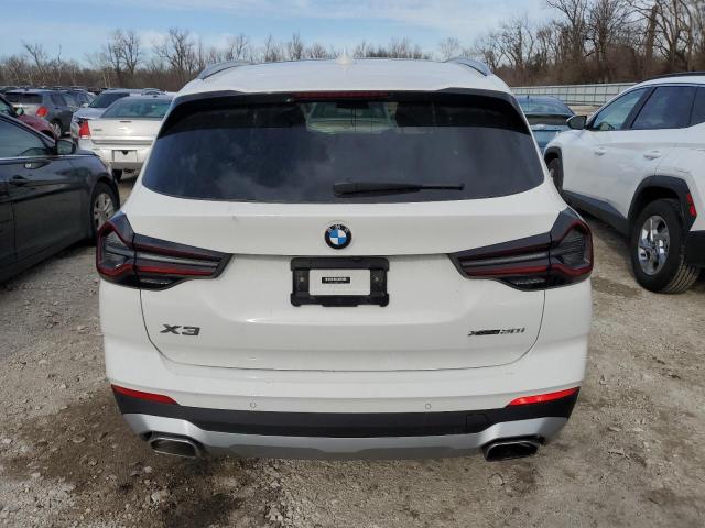 5UX53DP08N9L34949 - 2022 BMW X3 XDRIVE30I WHITE photo 6