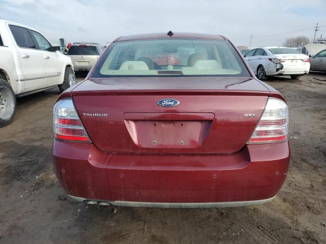 1FAHP24W88G169586 - 2008 FORD TAURUS SEL MAROON photo 6