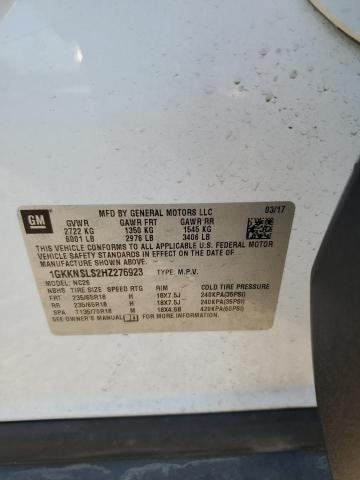 1GKKNSLS2HZ276923 - 2017 GMC ACADIA SLE WHITE photo 13