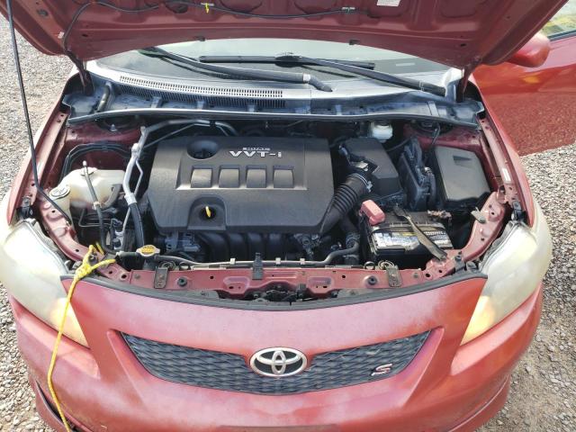 1NXBU40EX9Z093725 - 2009 TOYOTA COROLLA BASE RED photo 11