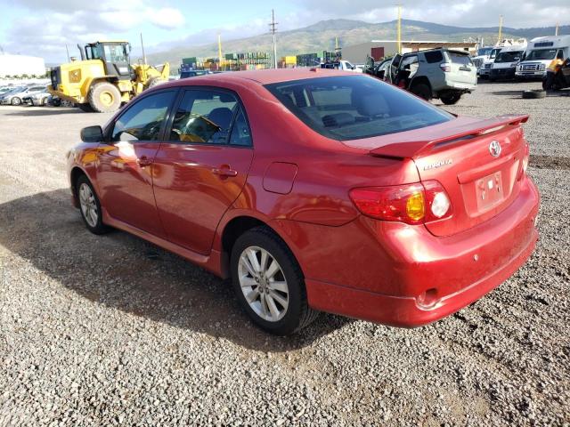 1NXBU40EX9Z093725 - 2009 TOYOTA COROLLA BASE RED photo 2