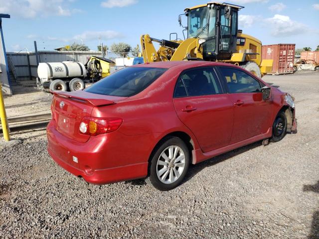 1NXBU40EX9Z093725 - 2009 TOYOTA COROLLA BASE RED photo 3