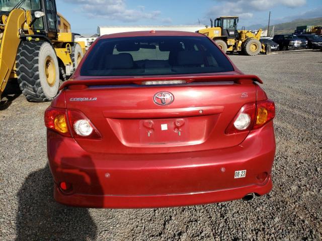 1NXBU40EX9Z093725 - 2009 TOYOTA COROLLA BASE RED photo 6