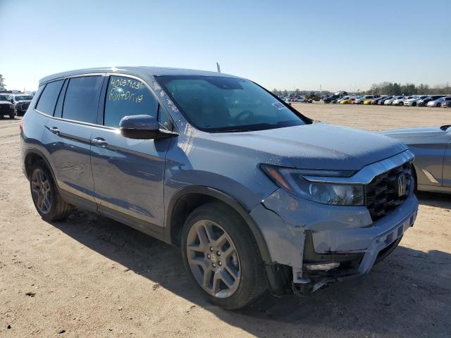 5FNYF7H5XNB003913 - 2022 HONDA PASSPORT EXL 蓝色 照片 4