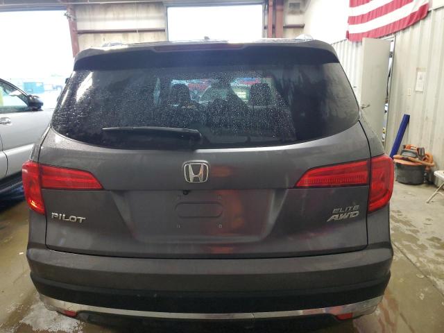 5FNYF6H01HB069110 - 2017 HONDA PILOT ELITE GRAY photo 6