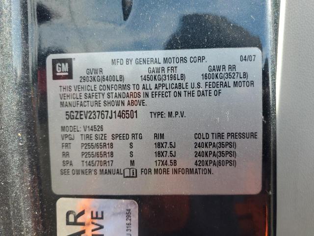 5GZEV23767J146501 - 2007 SATURN OUTLOOK XR შავი ფოტო 12