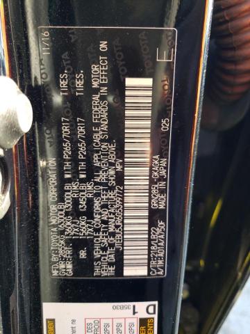 JTEBU5JR6G5399772 - 2016 TOYOTA 4RUNNER SR5/SR5 PREMIUM 黑色 照片 12