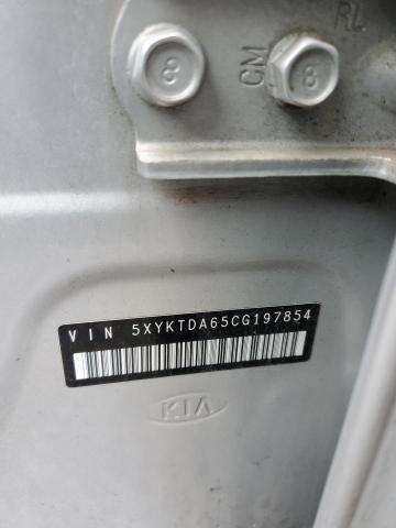 5XYKTDA65CG197854 - 2012 KIA SORENTO BASE SILVER photo 12