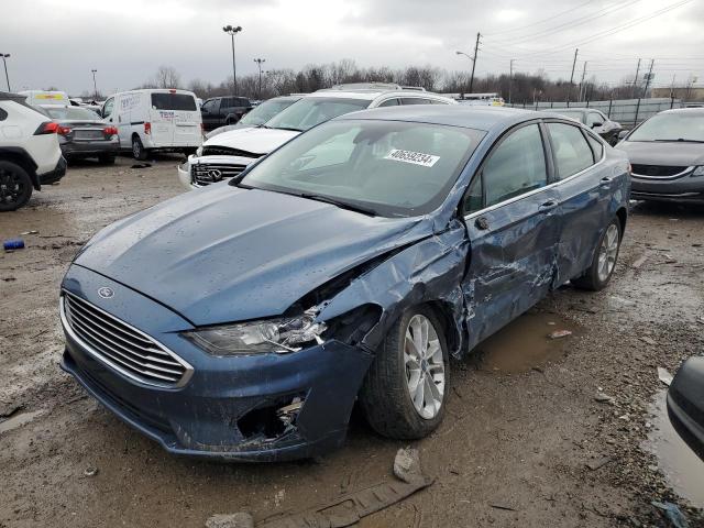 3FA6P0LU7KR144982 - 2019 FORD FUSION SE BLUE photo 1