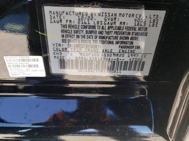 3N1AB8CV7NY320811 - 2022 NISSAN SENTRA SV BLACK photo 12