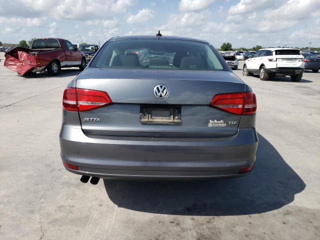 3VW3A7AJ5FM316748 - 2015 VOLKSWAGEN JETTA TDI GRAY photo 6