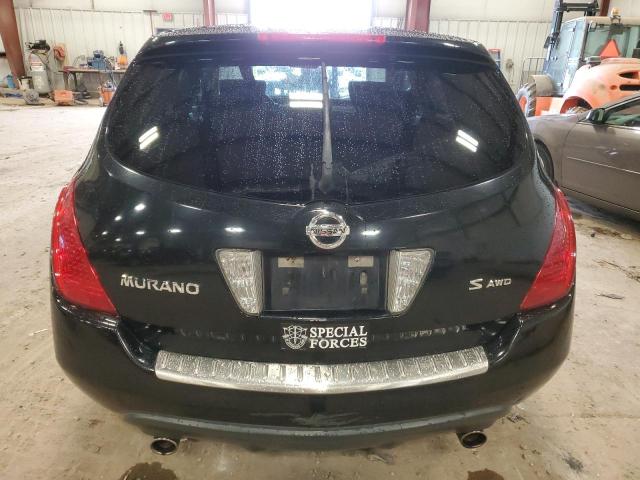 JN8AZ08W16W545590 - 2006 NISSAN MURANO SL BLACK photo 6