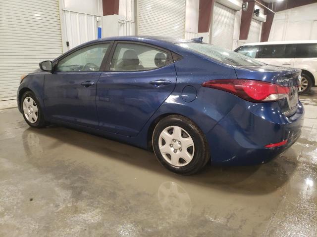 5NPDH4AE9GH680876 - 2016 HYUNDAI ELANTRA SE BLUE photo 2